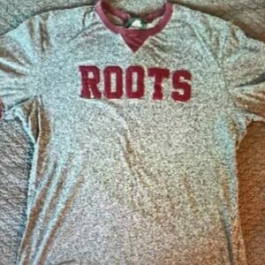 Roots Kids Long Sleeve Tee in Gray with Red Details